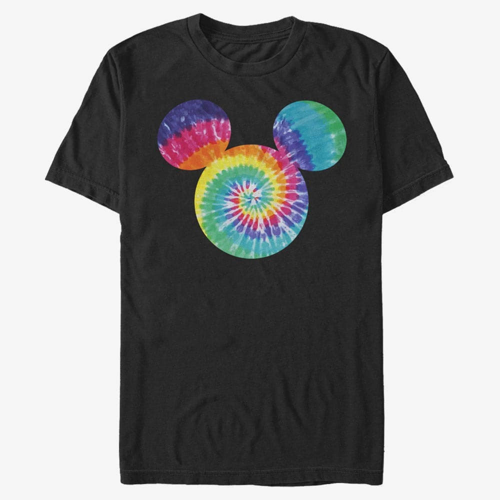 Pólók Merch Disney Classic Mickey - Mickey Tie Dye Fill Unisex T-Shirt Black