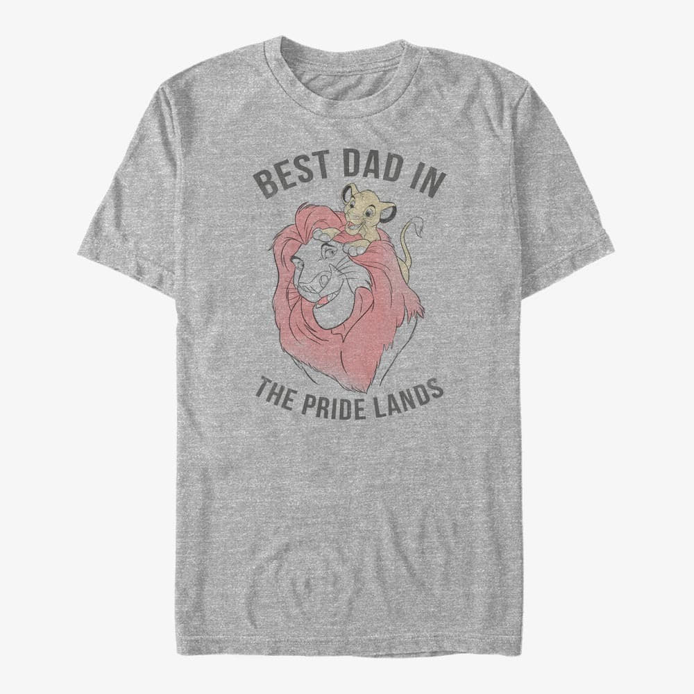 majice kratkih rukava Merch Disney The Lion King - Pride Lands Dad Unisex T-Shirt Heather Grey