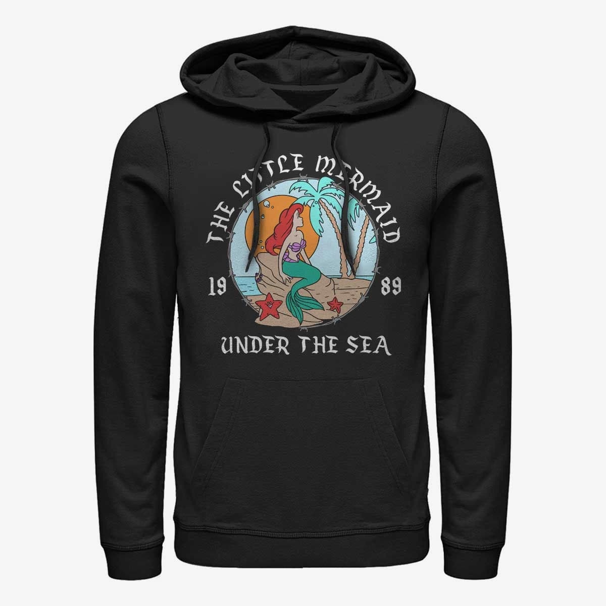 Hoodies and sweatshirts Merch Disney The Little Mermaid Mermaid Beach 90.psd Unisex Hoodie Black Queens