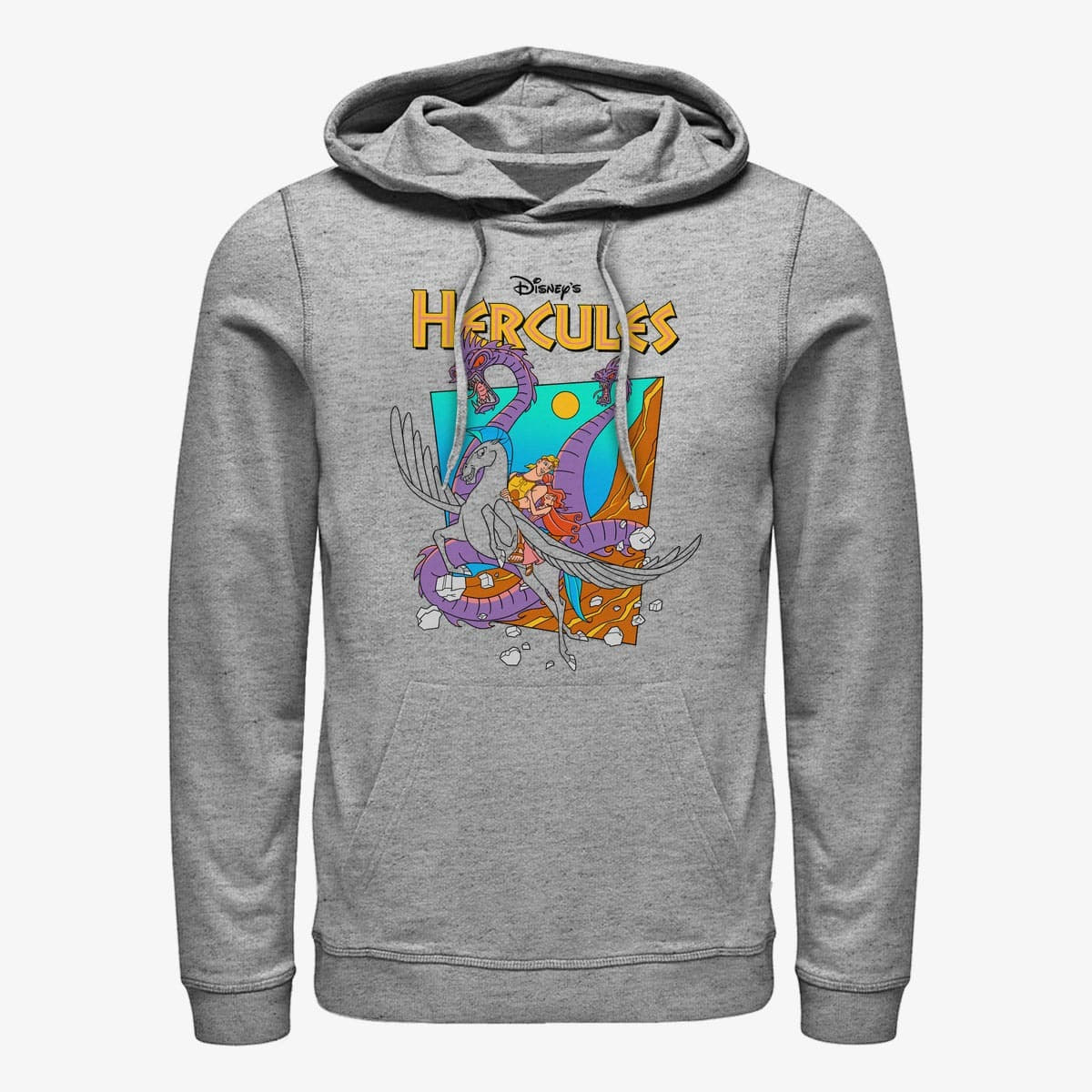 Sweatshirts Merch Disney Hercules - Hydra Escape Unisex Hoodie Heather Grey