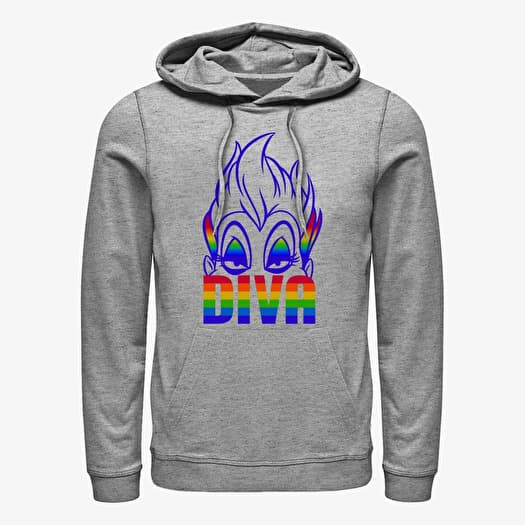 Sweatshirt Merch Disney Villains - Diva Unisex Hoodie Heather Grey