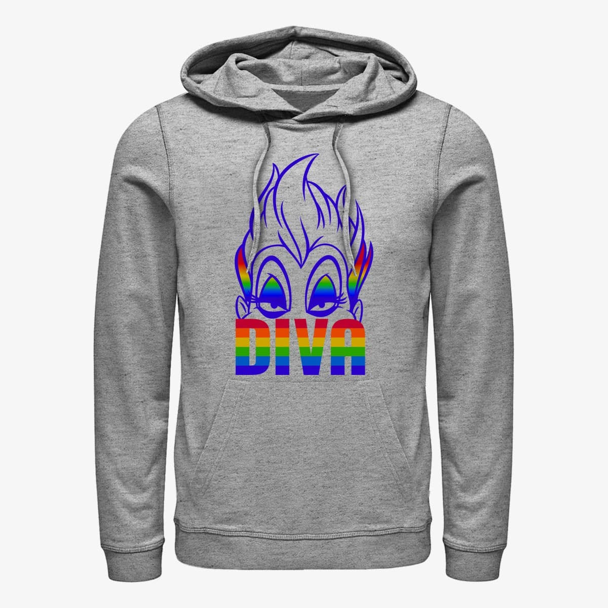 Pulóverek Merch Disney Villains - Diva Unisex Hoodie Heather Grey