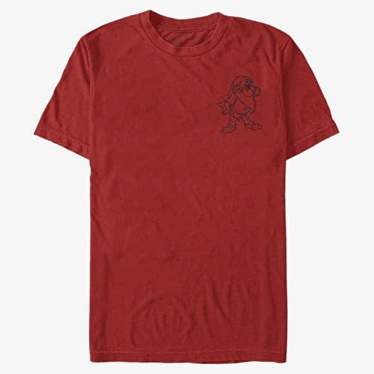 T-shirt Merch Disney Snow White - Grumpy Line Unisex T-Shirt Red