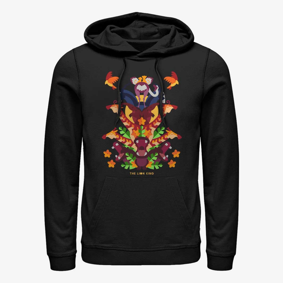 Bluzy Merch Disney The Lion King - ANIMAL TOWER Unisex Hoodie Black