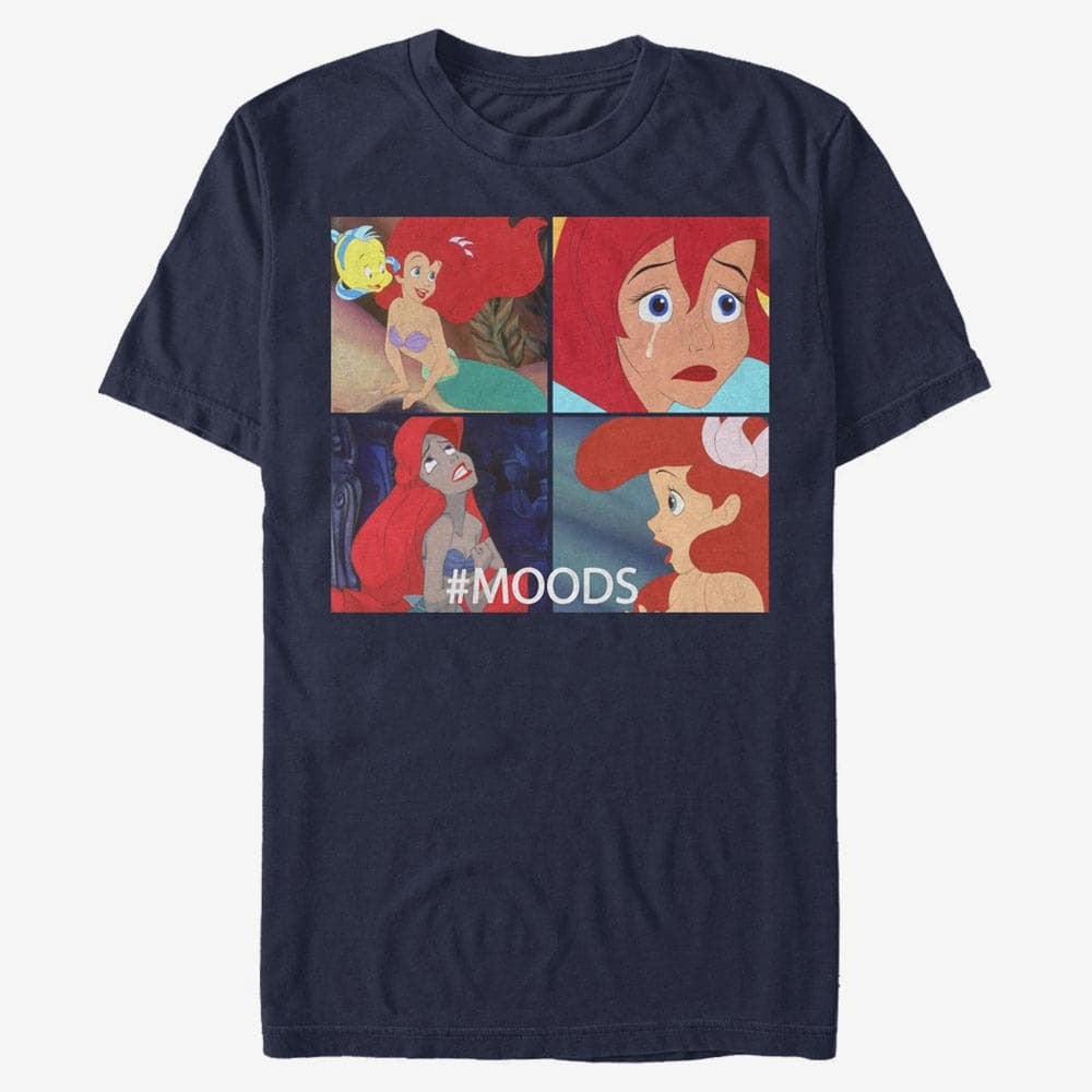 T-shirts Merch Disney The Little Mermaid - Ariel Moods Unisex T-Shirt Navy Blue