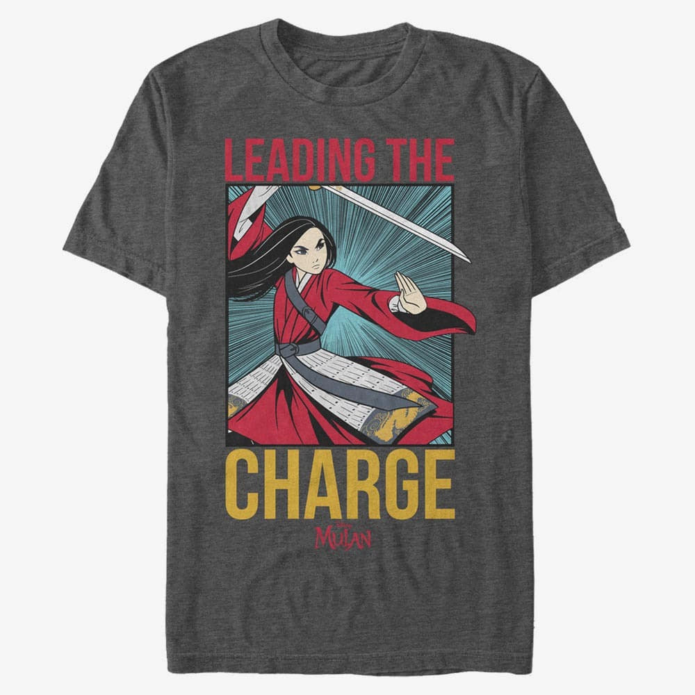 T-shirts Merch Disney Mulan: Live Action - Comic Mulan Unisex T-Shirt Dark Heather Grey