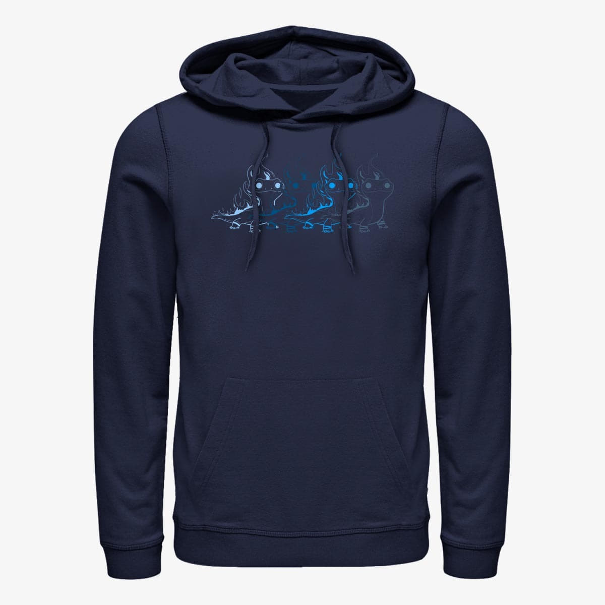 Sweaters Merch Disney Frozen 2 - Salamander Unisex Hoodie Navy Blue