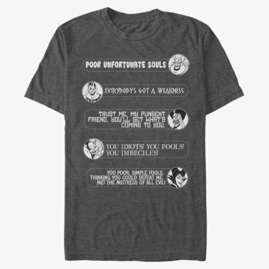 T-shirt Merch Disney Villains - Villain Quotes Unisex T-Shirt Dark Heather Grey