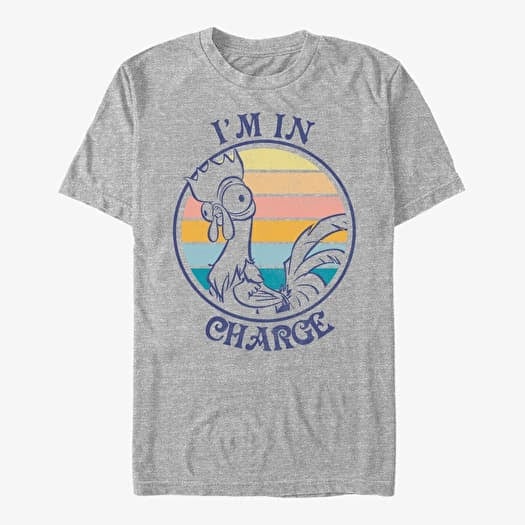 T-shirt Merch Disney Moana - Sunset Hei Hei Unisex T-Shirt Heather Grey