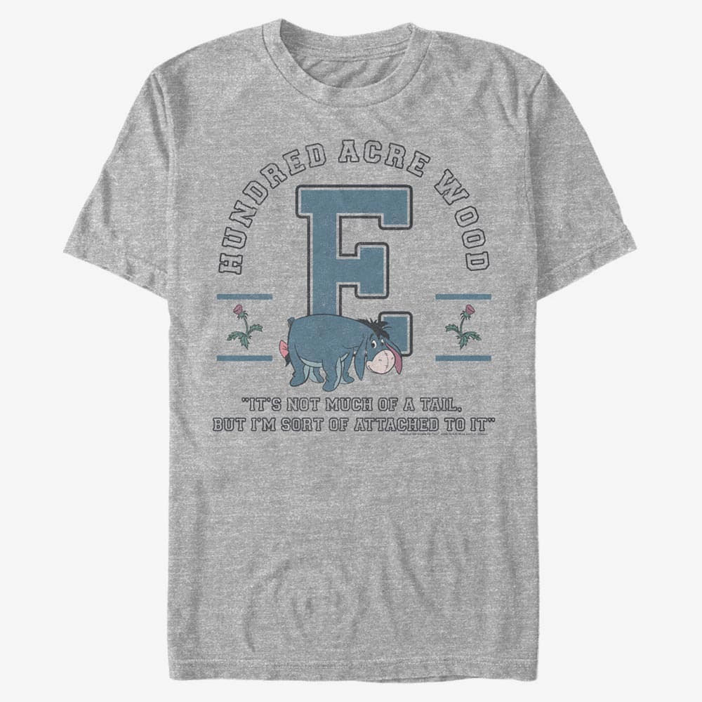 T-shirts Merch Disney Winnie the Pooh - Eeyore Collegiate Unisex T-Shirt Heather Grey