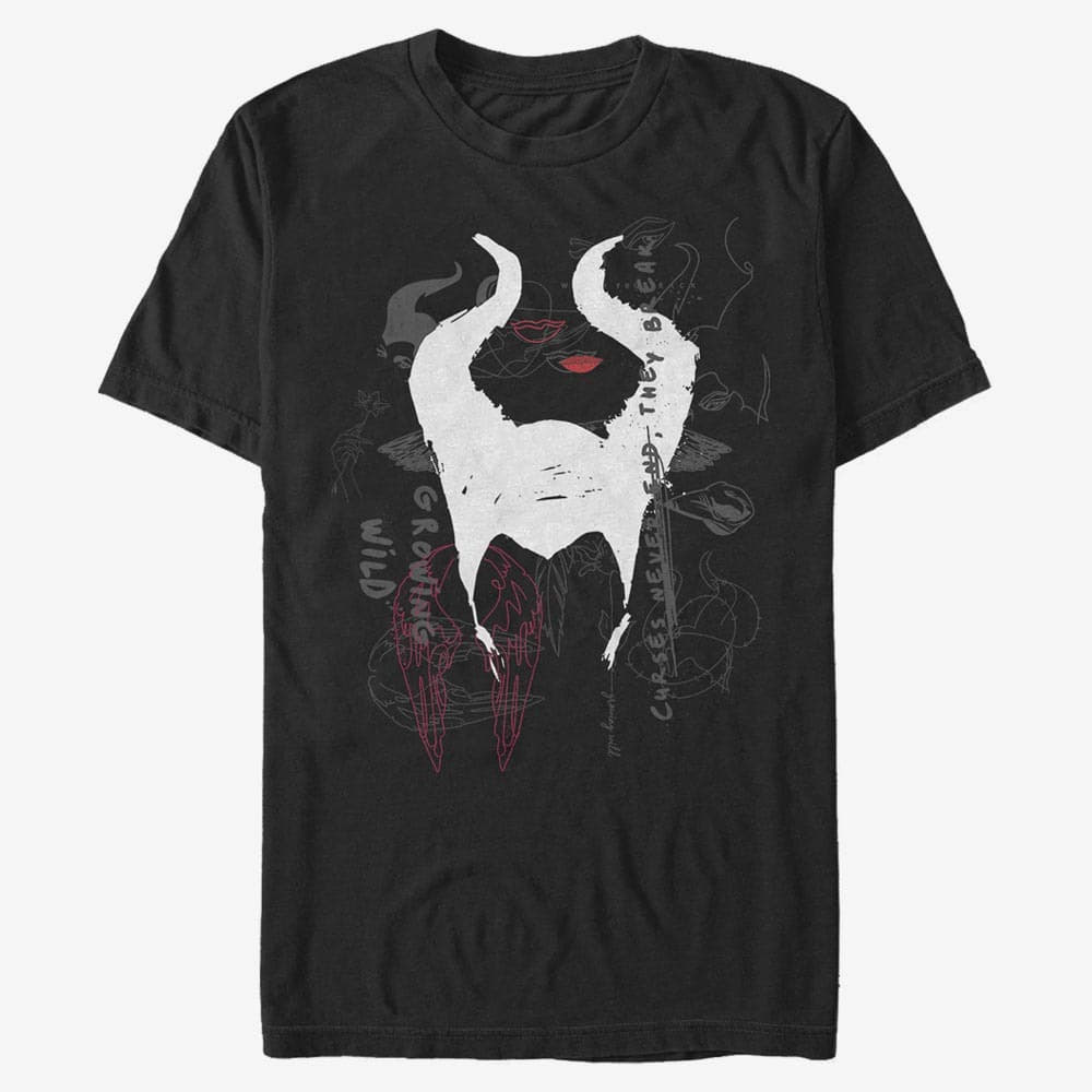 T-shirts Merch Disney Maleficent: Mistress Of Evil - Dark Collage Unisex T-Shirt Black