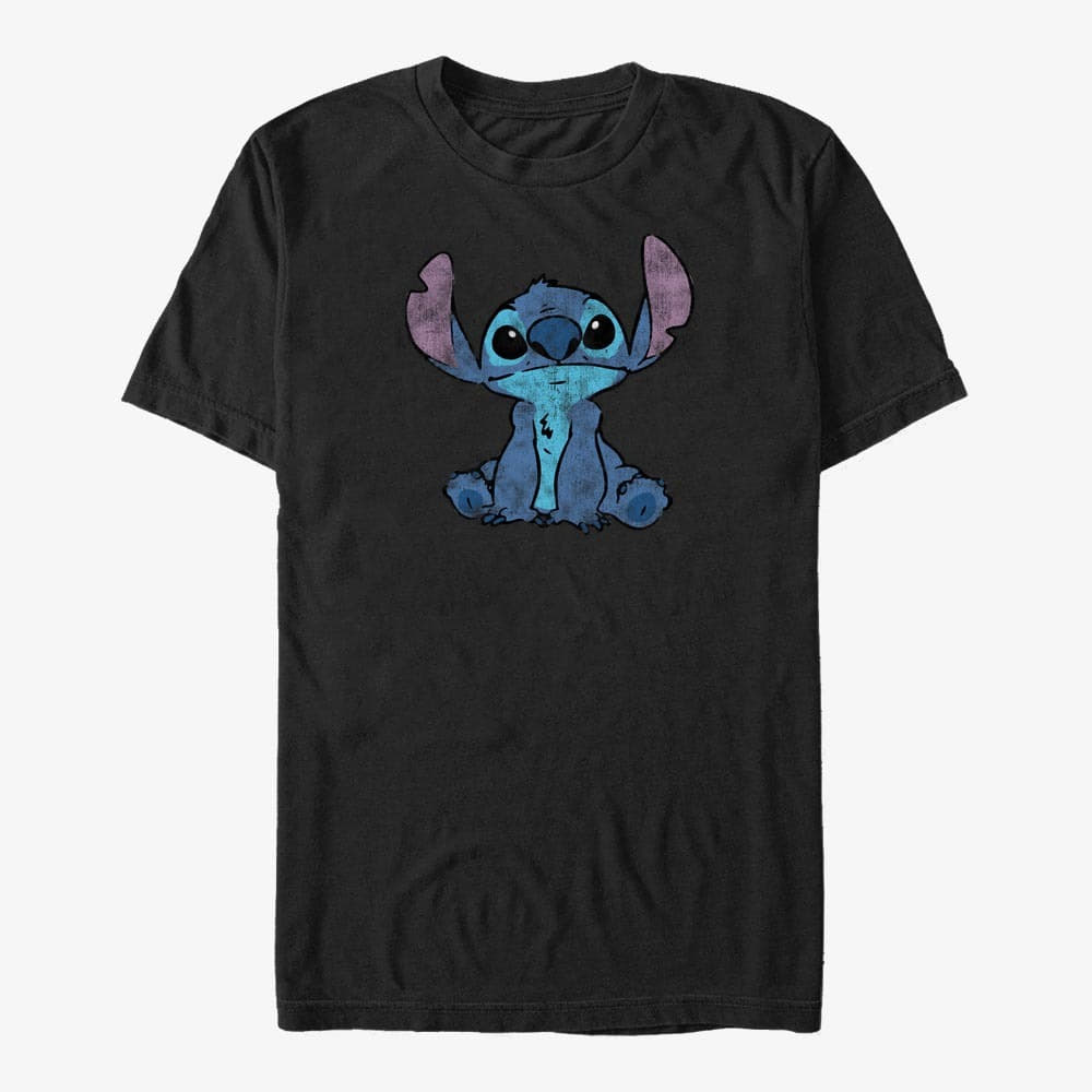 T-Shirts Merch Disney Lilo & Stitch - Simply Stitch Unisex T-Shirt Black