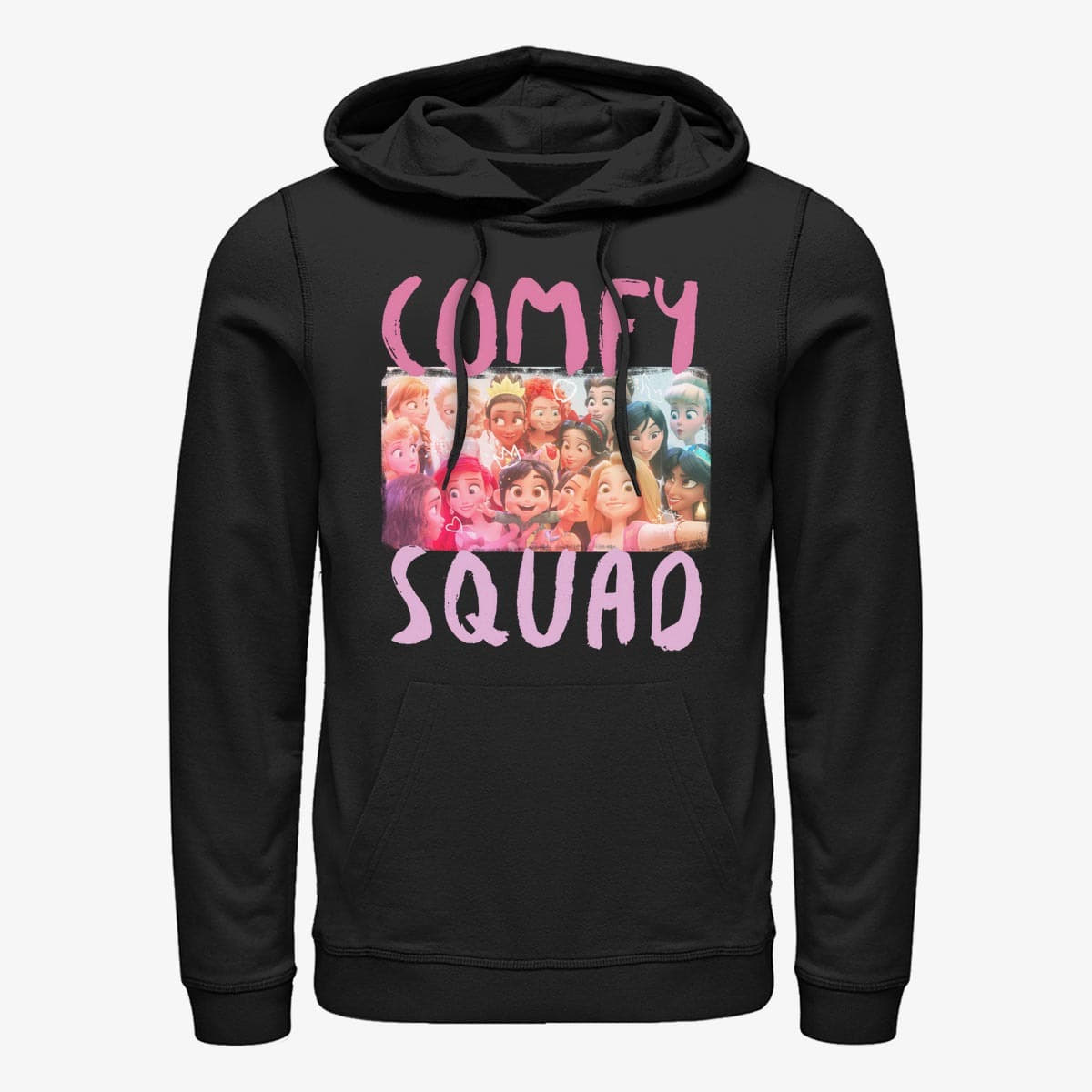 Dukserice Merch Disney Wreck-It Ralph 2 - Comfy Squad Selfie Unisex Hoodie Black
