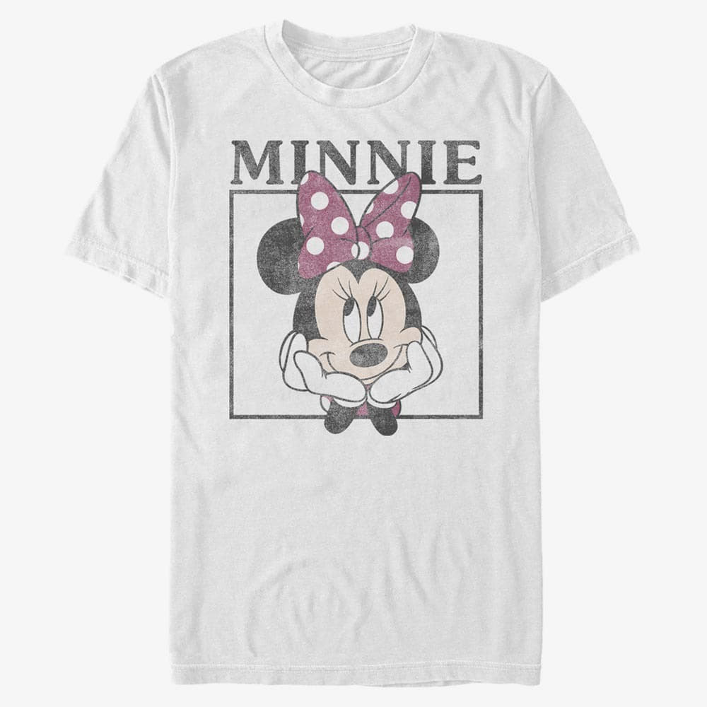 majice kratkih rukava Merch Disney Classic Mickey - Boxed Minnie Unisex T-Shirt White