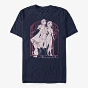 Merch Disney Frozen 2 - Forest Frame Unisex T-Shirt Navy Blue