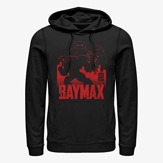 Mikina Merch Disney Big Hero 6 Series - Baymax Sil Unisex Hoodie Black