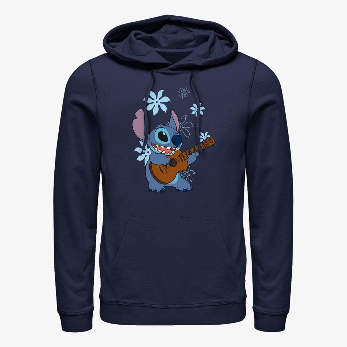 Kapuutsikud ja kampsunid Merch Disney Classics Lilo & Stitch - Stitch Flowers Unisex Hoodie Navy Blue
