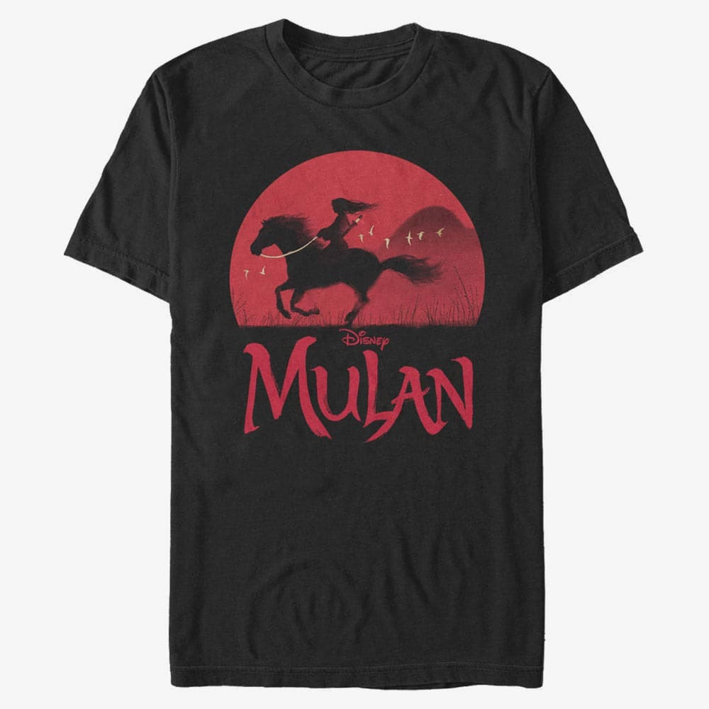 T-Shirts Merch Disney Mulan: Live Action - Mulan Sunset Unisex T-Shirt Black