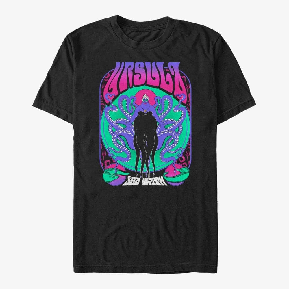 Trička Merch Disney Villains - URSULA GIG Unisex T-Shirt Black
