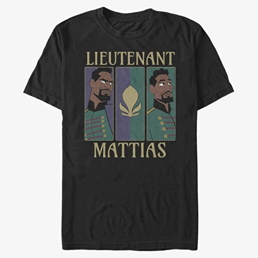 Tričko Merch Disney Frozen 2 - Lieutenant Mattias Unisex T-Shirt Black