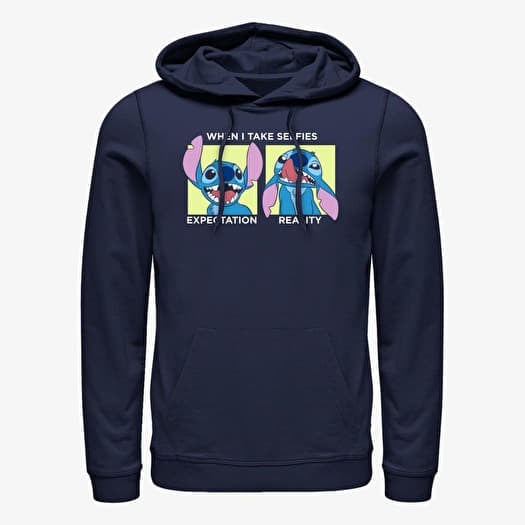 Sweatshirt Merch Disney Lilo & Stitch - Stitch Selfie Unisex Hoodie Navy Blue