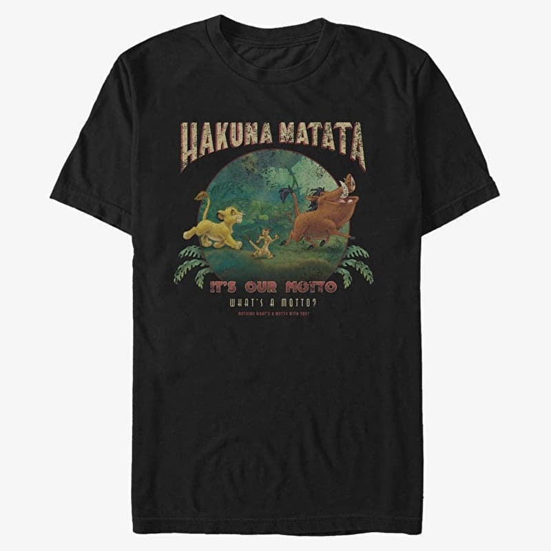 T-shirt Merch Disney The Lion King - Tommy Matata Unisex T-Shirt Black