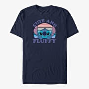 Merch Disney Lilo & Stitch - Cute and Fluffy Unisex T-Shirt Navy Blue