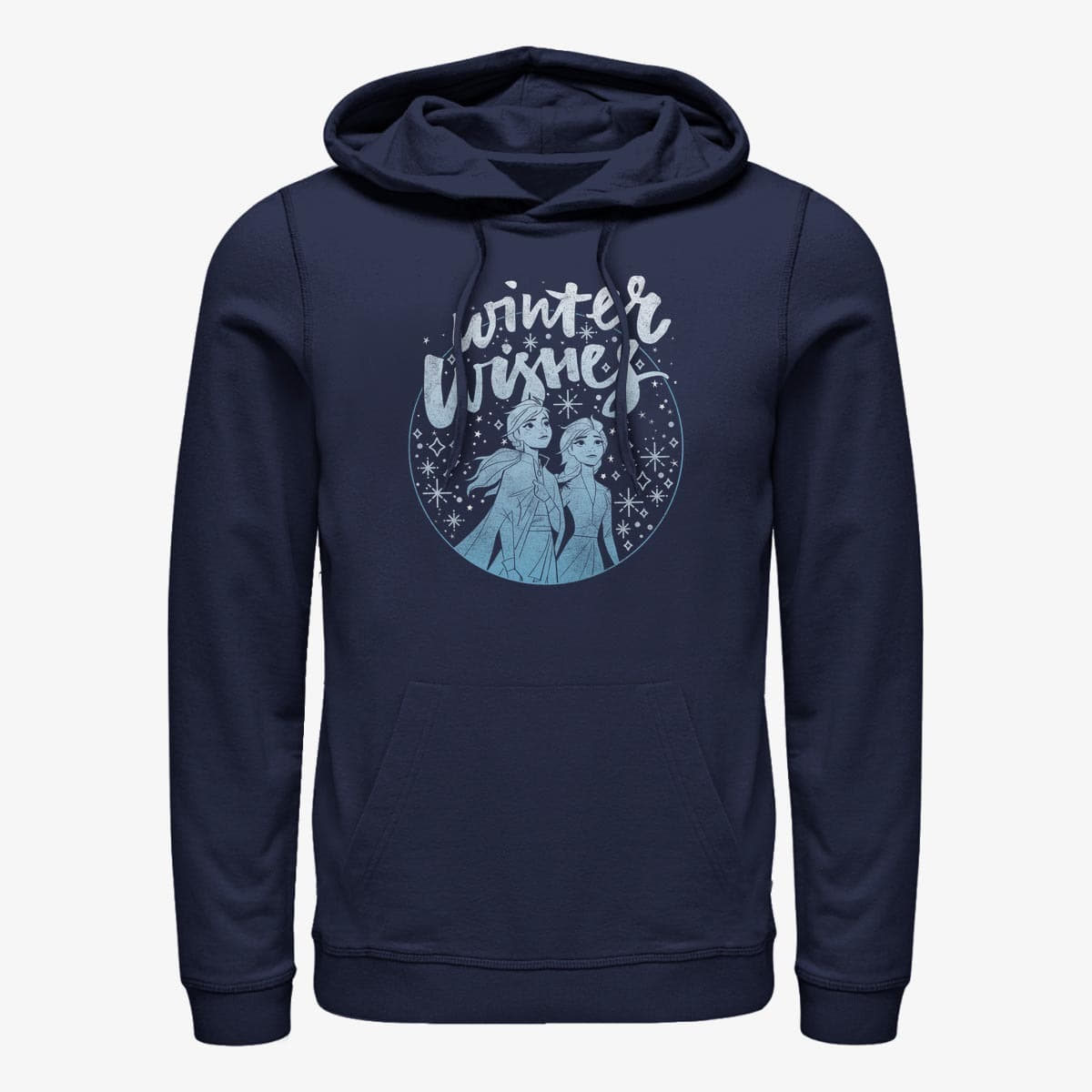 Dukserice Merch Disney Frozen 2 - Winter Wishes Unisex Hoodie Navy Blue