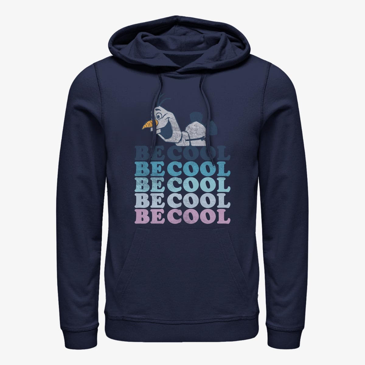Dukserice Merch Disney Frozen 2 - OLAF BE COOL Unisex Hoodie Navy Blue
