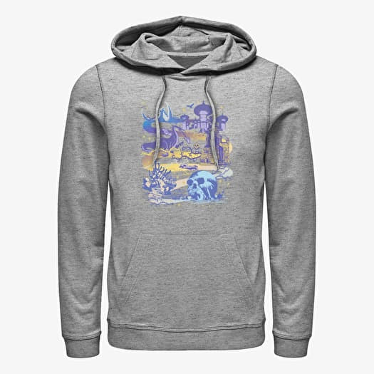 Sweatshirt Merch Disney Villains - Villains Map Unisex Hoodie Heather Grey