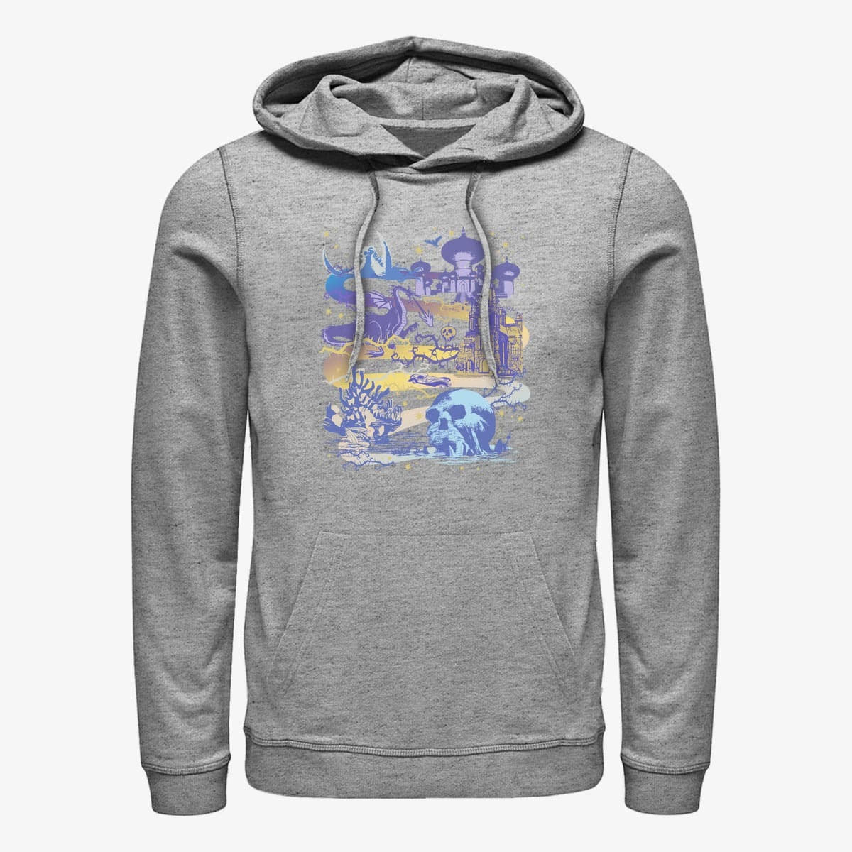 Sweatshirts Merch Disney Villains - Villains Map Unisex Hoodie Heather Grey