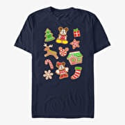 Merch Disney Mickey Classic - Gingerbread Mouses Unisex T-Shirt Navy Blue