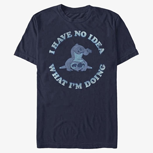 Camiseta Merch Disney Lilo & Stitch - No Idea Unisex T-Shirt Navy Blue