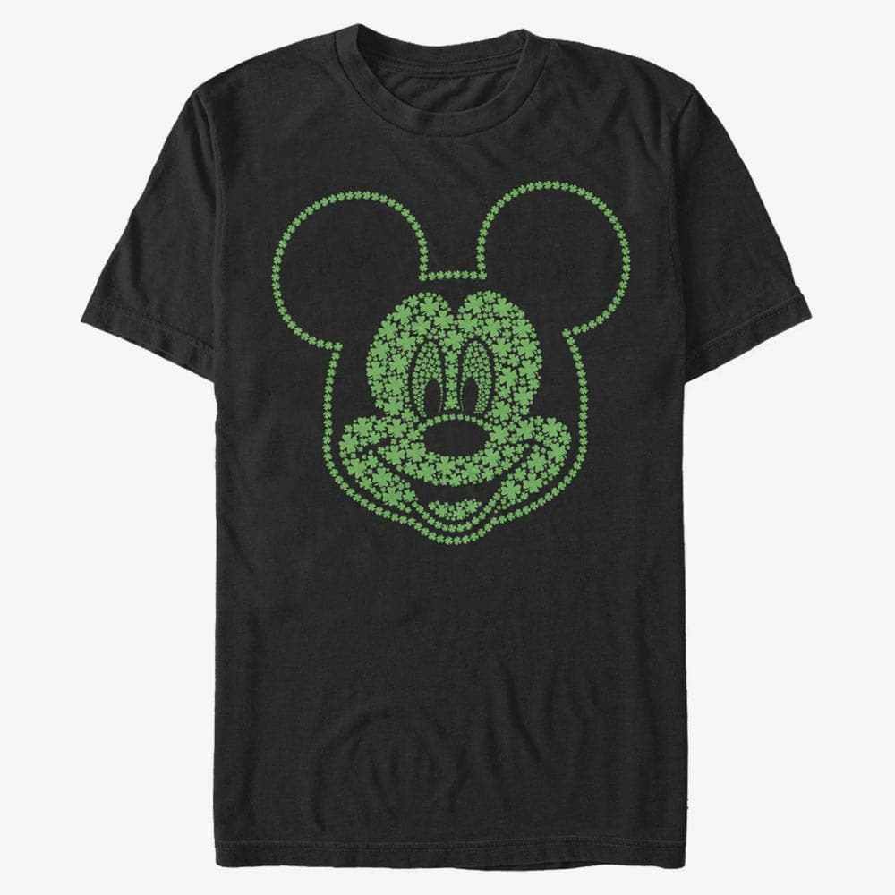 T-shirts Merch Disney Classic Mickey - Micky Shamrocks Unisex T-Shirt Black