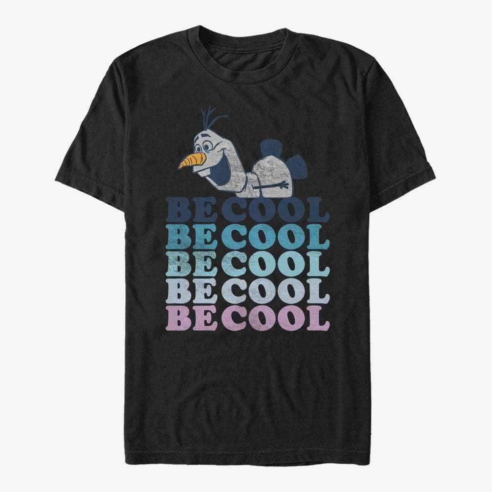 Tricouri Merch Disney Frozen 2 - OLAF BE COOL Unisex T-Shirt Black