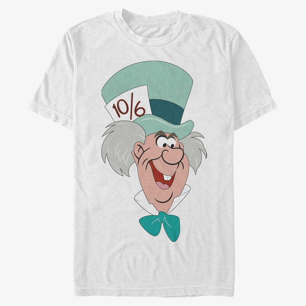 T-Shirts Merch Disney Alice in Wonderland - Mad Hatter Big Face Unisex T-Shirt White