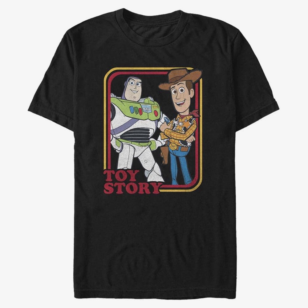 Magliette Merch Disney Pixar Toy Story 4 - Vintage Duo Unisex T-Shirt Black