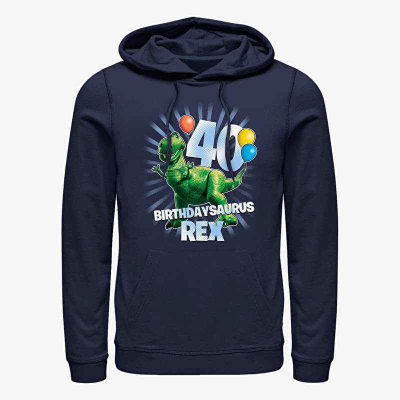 Merch Disney Toy Story 1-3 - Ballon Rex 40 Unisex Hoodie Navy Blue