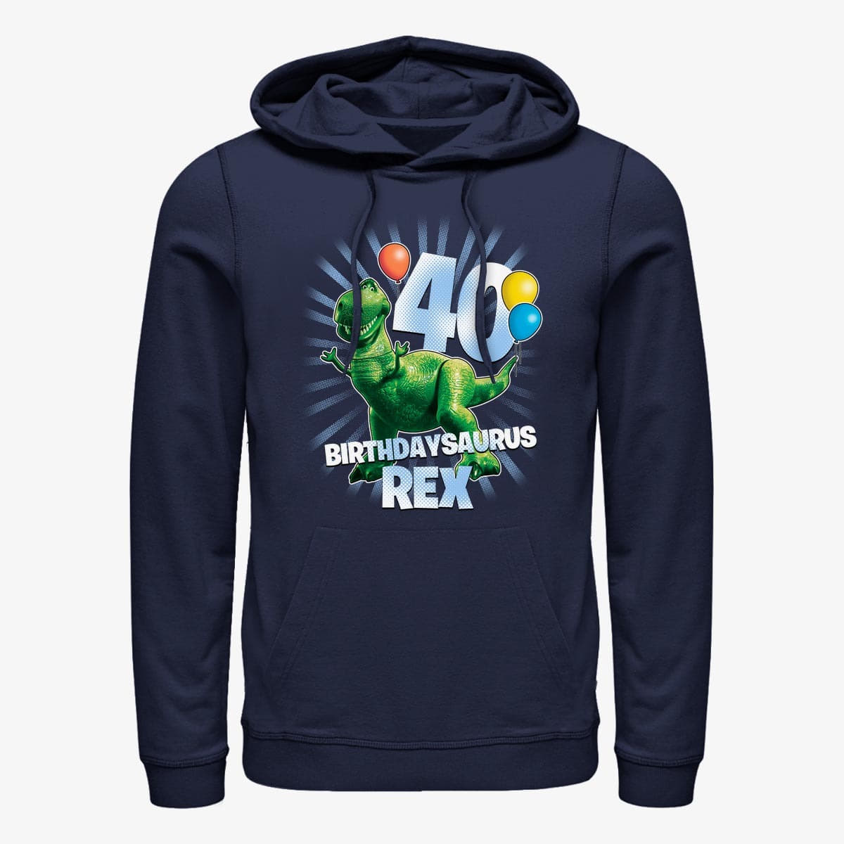 Sweatshirts Merch Disney Toy Story 1-3 - Ballon Rex 40 Unisex Hoodie Navy Blue