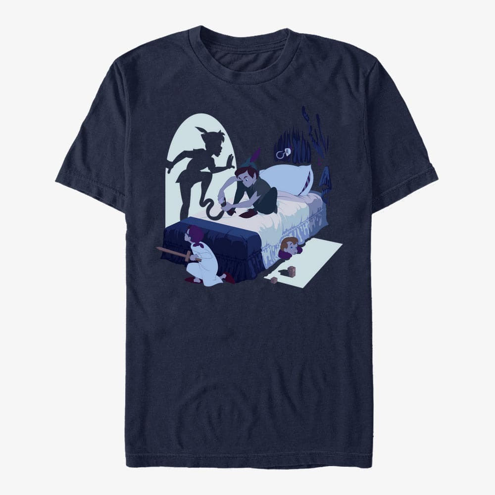 Pólók Merch Disney Peter Pan - Candid Shadow Unisex T-Shirt Navy Blue