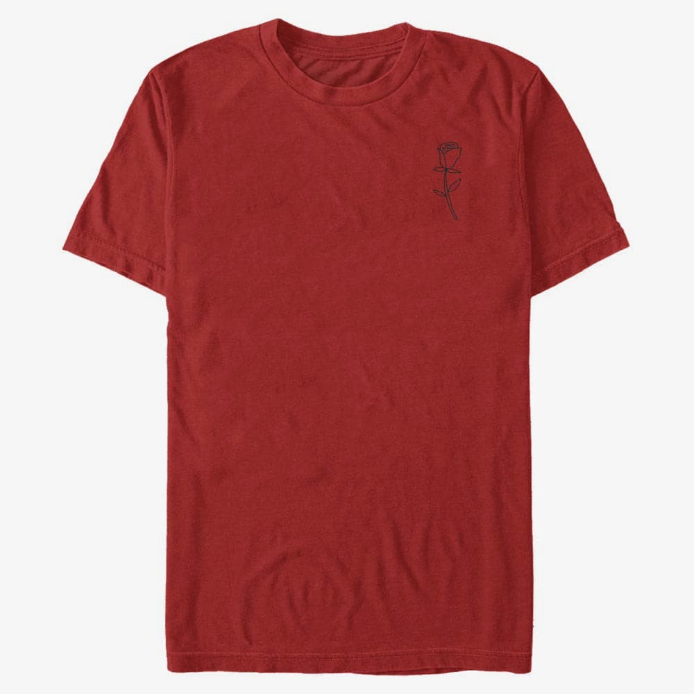 T-shirts Merch Disney Sleeping Beauty - Enchanted Rose Line Unisex T-Shirt Red