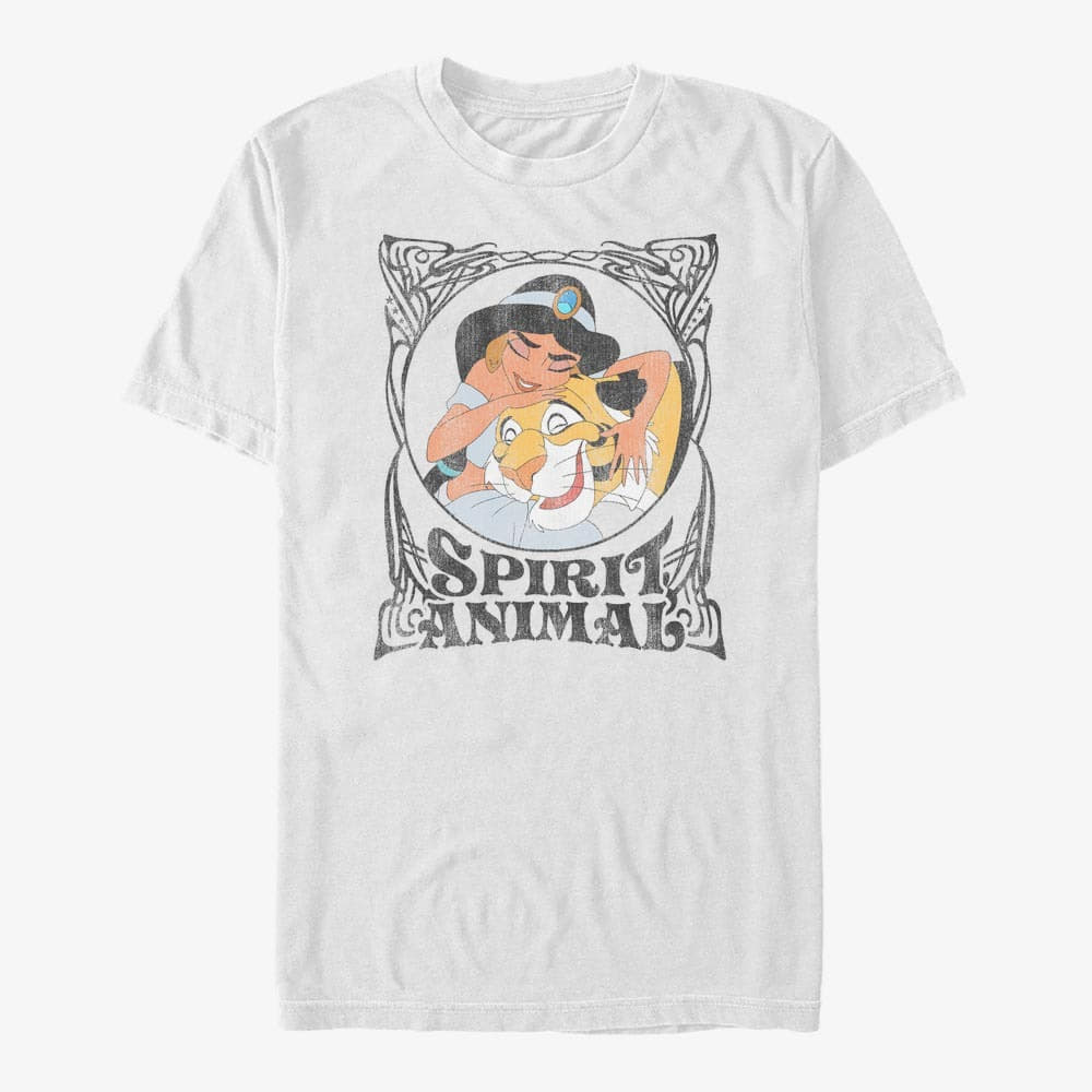 Pólók Merch Disney Aladdin - Spirit Animal v2 Unisex T-Shirt White