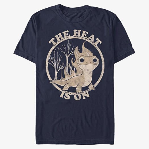 Tričko Merch Disney Frozen Two - Heat Is On Unisex T-Shirt Navy Blue