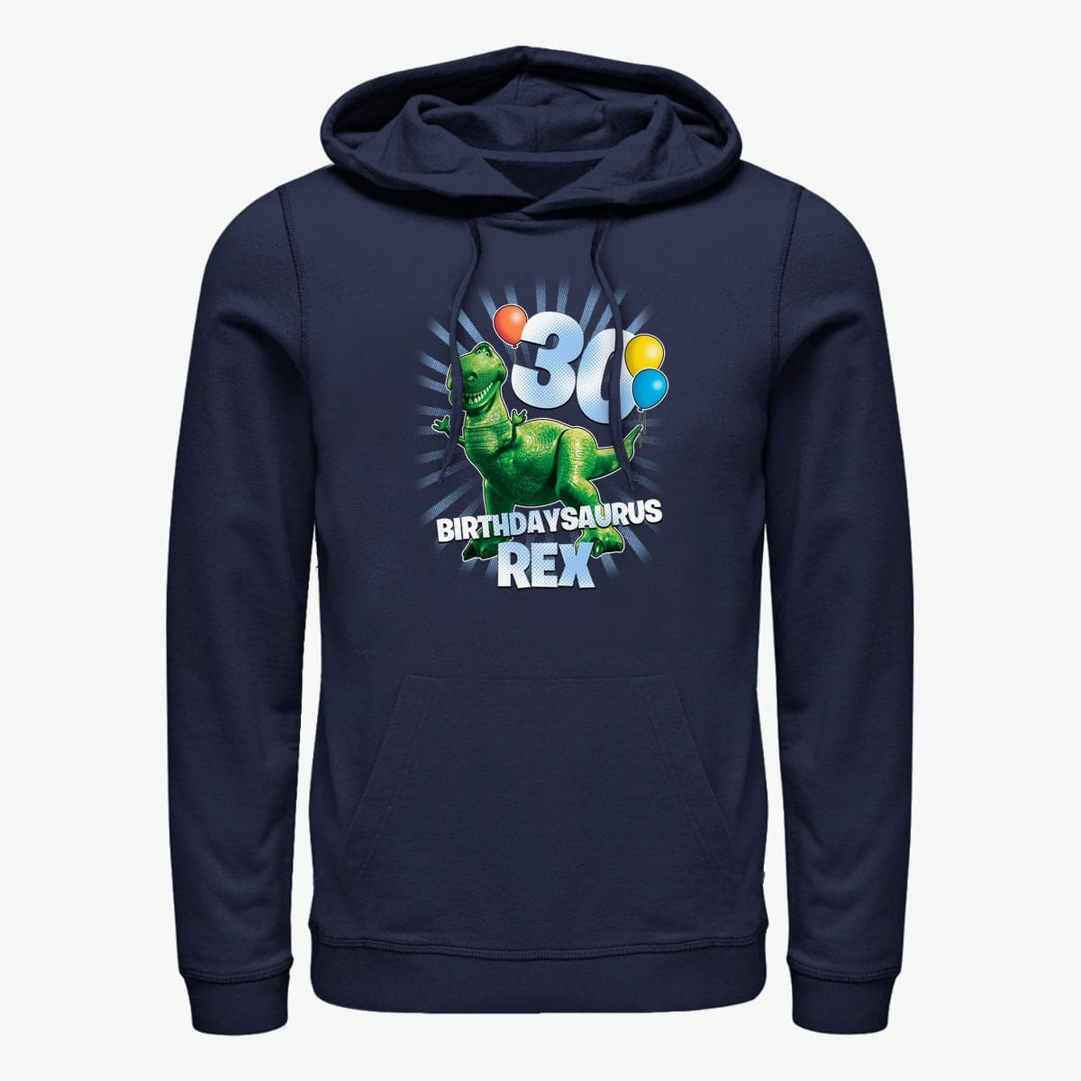 Sweatshirts Merch Disney Toy Story 1-3 - Ballon Rex 30 Unisex Hoodie Navy Blue