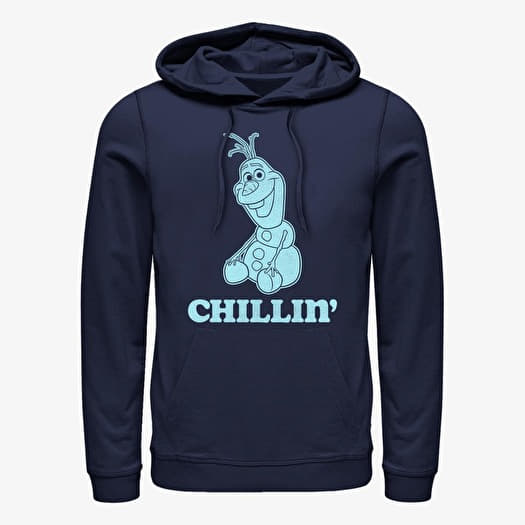 Sweatshirt Merch Disney Frozen - Basic Chill Unisex Hoodie Navy Blue