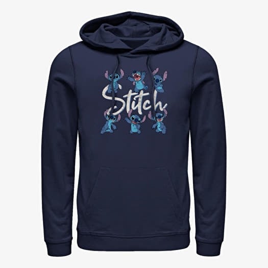 Sweatshirt Merch Disney Lilo & Stitch - STITCH POSES Unisex Hoodie Navy Blue