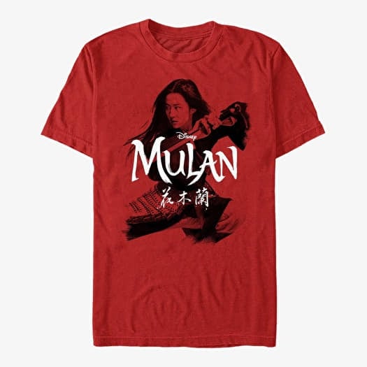 T-shirt Merch Disney Mulan: Live Action - Fighting Stance Unisex T-Shirt Red