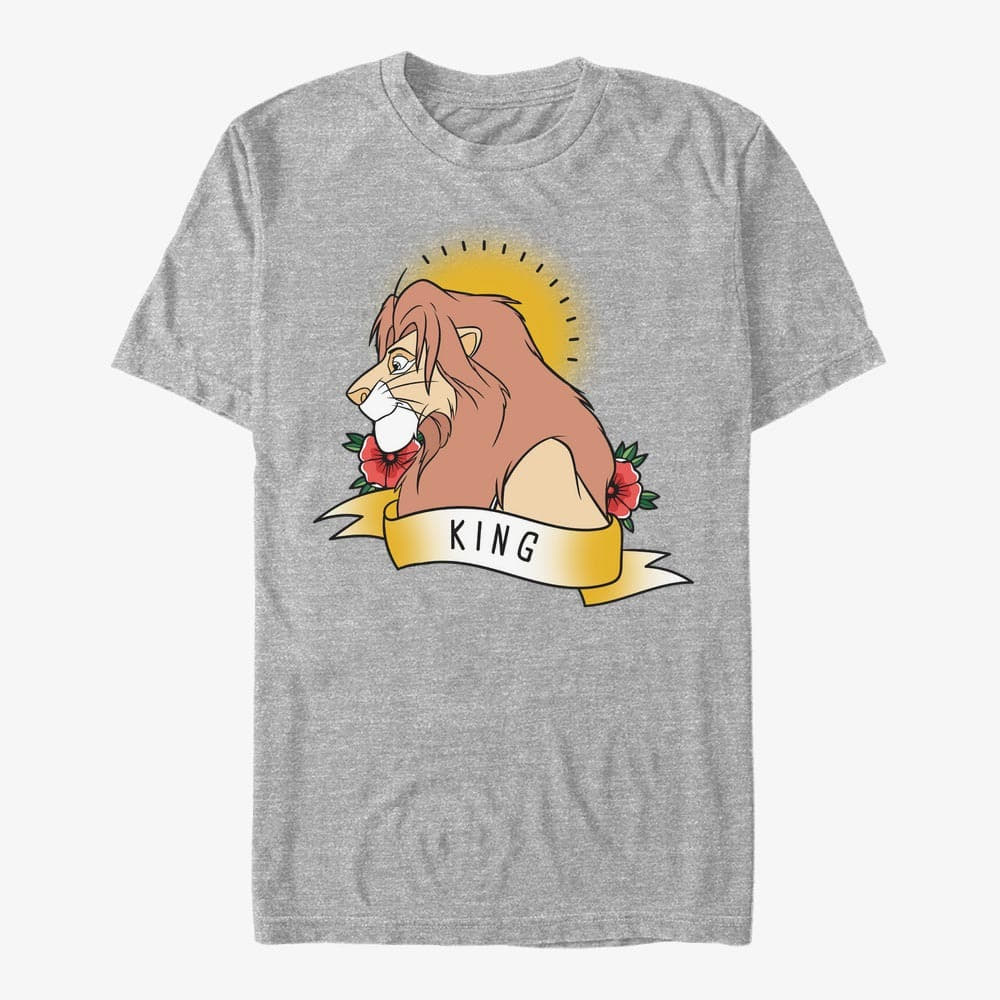 Magliette Merch Disney The Lion King - King Unisex T-Shirt Heather Grey