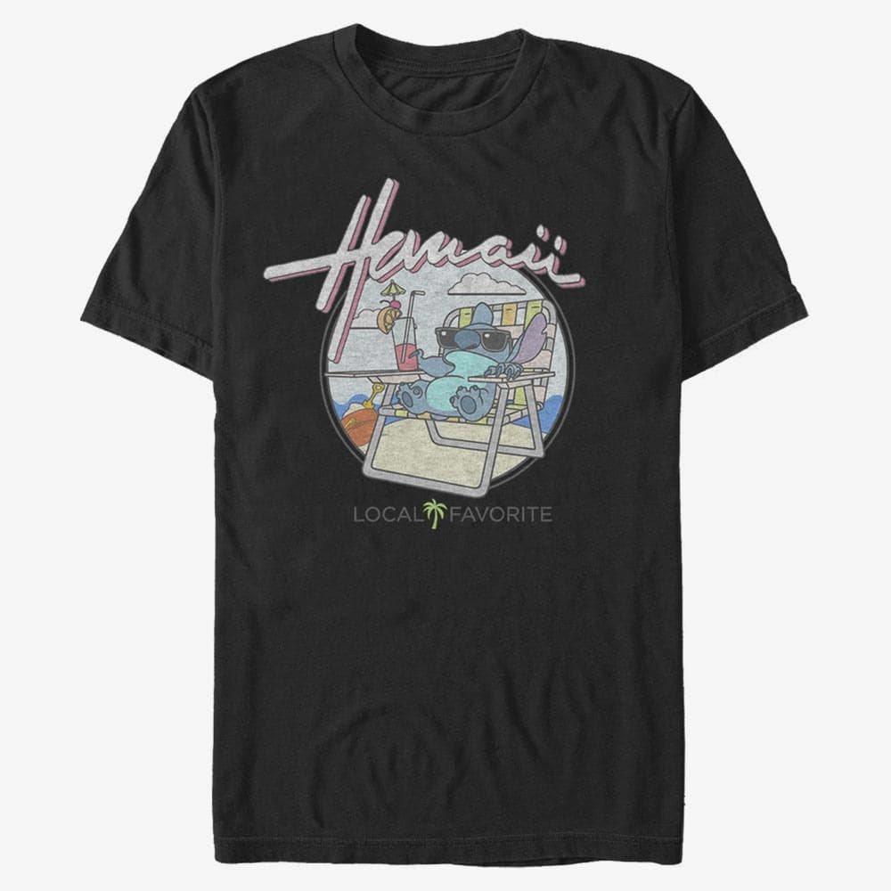 T-särgid Merch Disney Lilo & Stitch - LOCAL FAVORITE Unisex T-Shirt Black