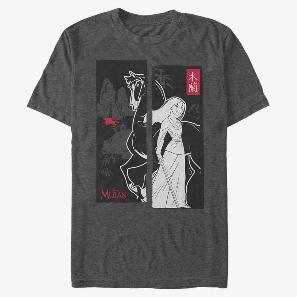 T-Shirts Merch Disney Mulan - Mulans Story Unisex T-Shirt Dark Heather Grey